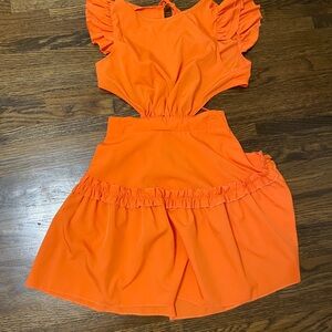 Orange sun dress